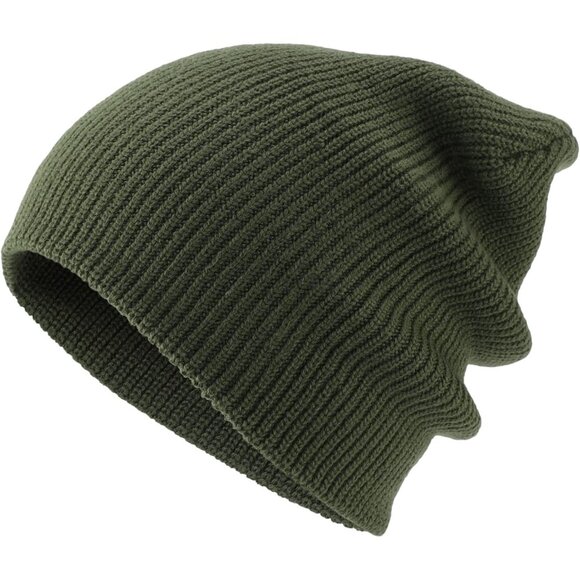 Classic Mens Warm Winter Acrylic Knit Cuff Beanie Cap Comfortable Daily Hat - Picture 3 of 6